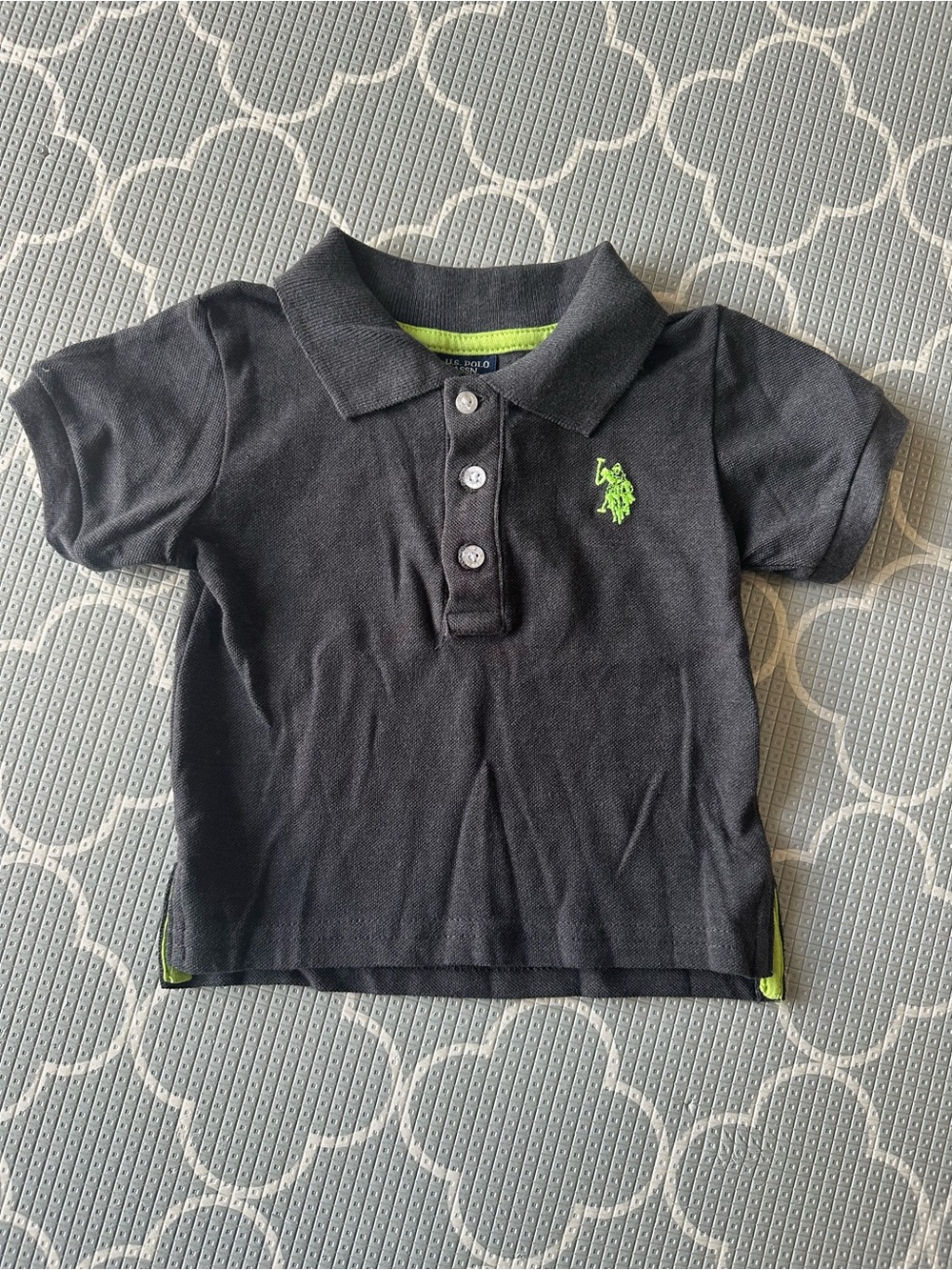 U.S. Polo Assn. Baby Boy Grey Polo Shirt